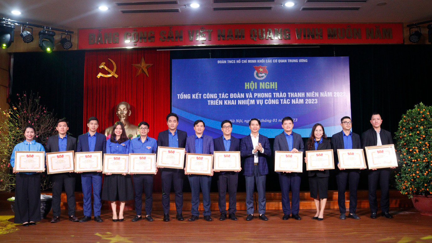 13 đơn vị thuộc Khối nhận Bằng khen của Ban Chấp hành Trung ương Đoàn