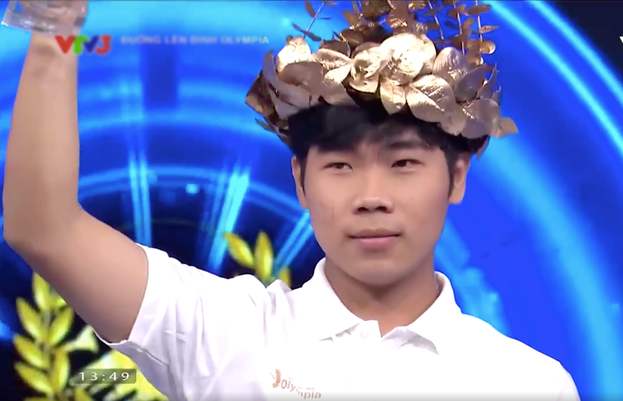 Việt Thành đã toàn thắng trong trận thi quý I Đường lên đỉnh Olympia năm thứ 23