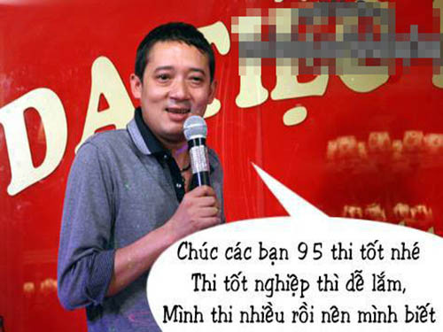 Cư dân mạng chế ảnh lời chúc thi tốt của danh hài Chiến Thắng. Cư dân mạng chế ảnh lời chúc thi tốt của danh hài Chiến Thắng