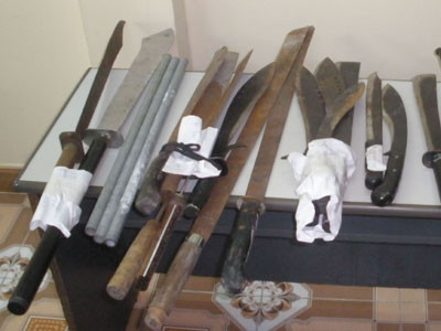 Số vũ khí bị thu giữ