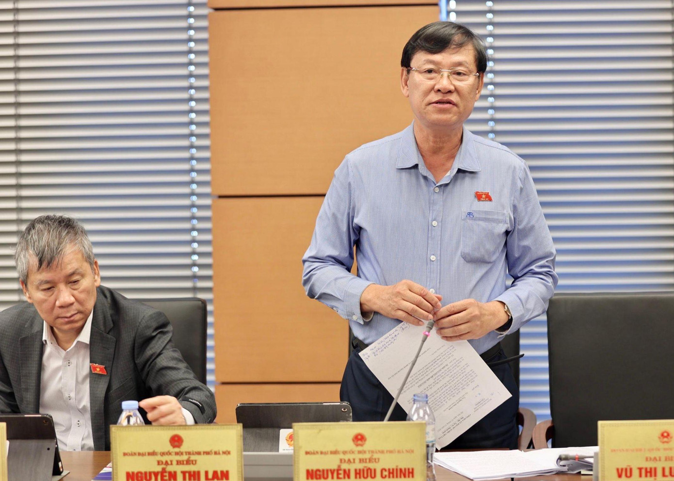 ĐBQH Nguyễn Hữu Chính, Chánh án TAND thành phố Hà Nội. Ảnh Như Ý ĐBQH Nguyễn Hữu Chính, Chánh án TAND thành phố Hà Nội. Ảnh Như Ý