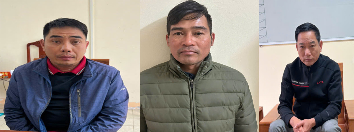 Ba đối tượng bị khởi tố bị can, bắt tạm giam