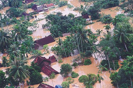 Nhiều nơi ở miền Trung từng hứng nhiều trận lũ lụt