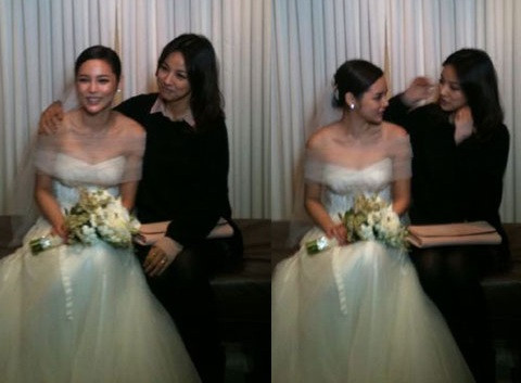 Cô dâu và nữ ca sĩ Lee Hyori. Cô dâu và nữ ca sĩ Lee Hyori