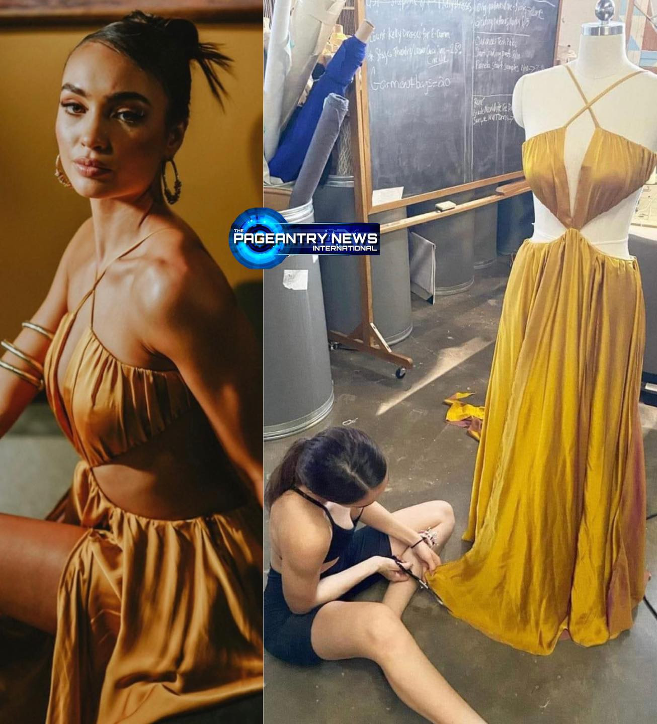 Chuyên trang sắc đẹp Pageantry News International cho biết đây chính là bộ váy do R'Bonney Gabriel tự thiết kế. Vốn là nhà thiết kế thời trang nên người đẹp tự thiết kế các trang phục mà cô mặc khi tham dự Miss Universe 2022 và sau đăng quang. Trong chuyến công tác ở châu Á, R'Bonney Gabriel cũng thể hiện phong cách thời trang đậm dấu ấn cá nhân. Tuy nhiên, một số bộ trang phục của người đẹp không được đánh giá cao, được cho là rườm rà, không tôn dáng.