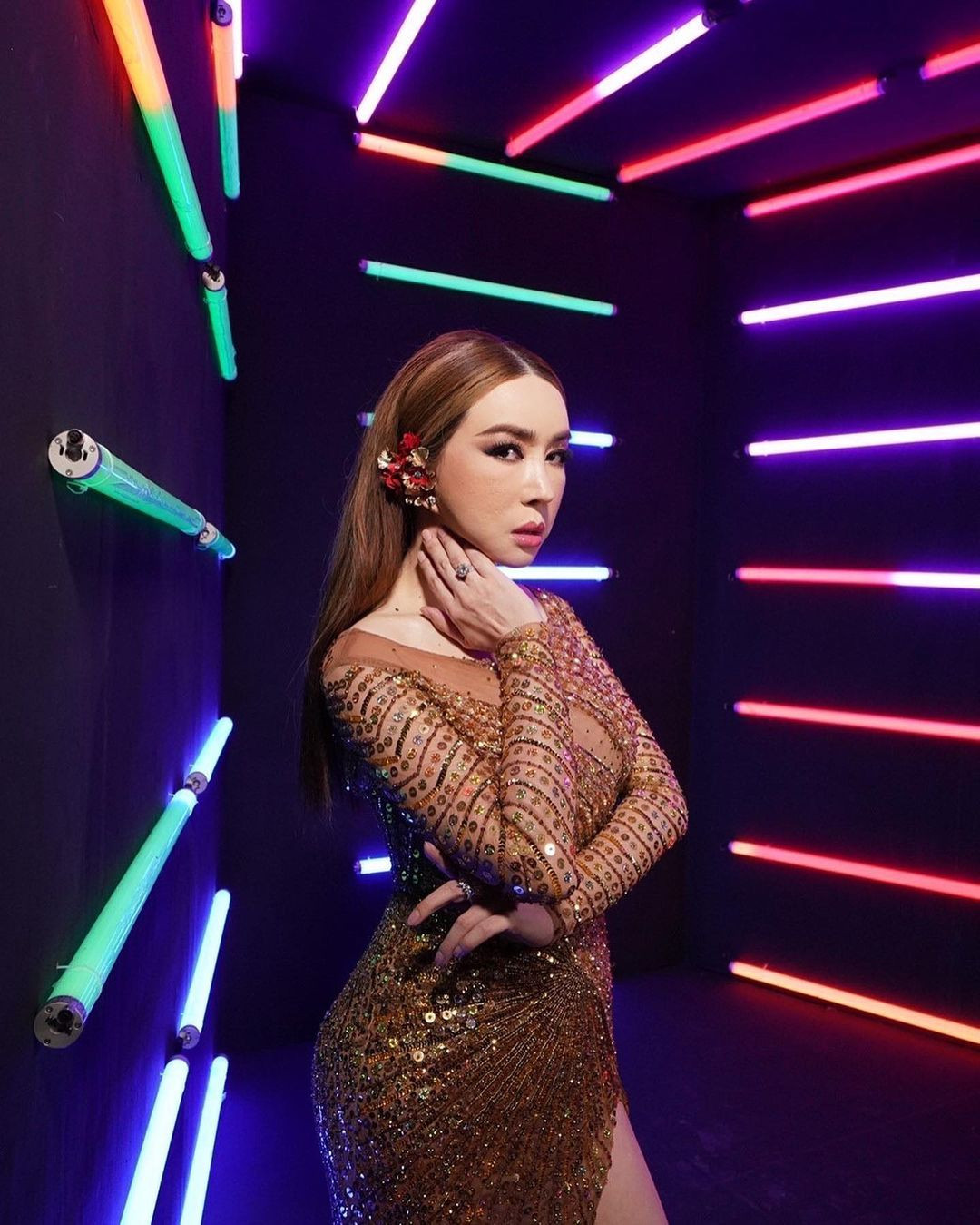 Trong quá trình công tác tại châu Á cùng các người đẹp, bà Anne luôn lựa chọn những bộ trang phục dạ hội gợi cảm không thua kém các hoa hậu, á hậu. Hình ảnh này được cho là khác hẳn hình ảnh thanh lịch của bà Paula Shugart - chủ tịch cuộc thi Miss Universe.