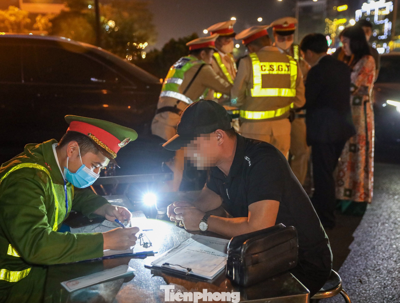 Sau đó, tổ công tác đã yêu cầu trở về chốt để kiểm tra nồng độ cồn cho kết quả dưới 0,25mg/L khí thở.