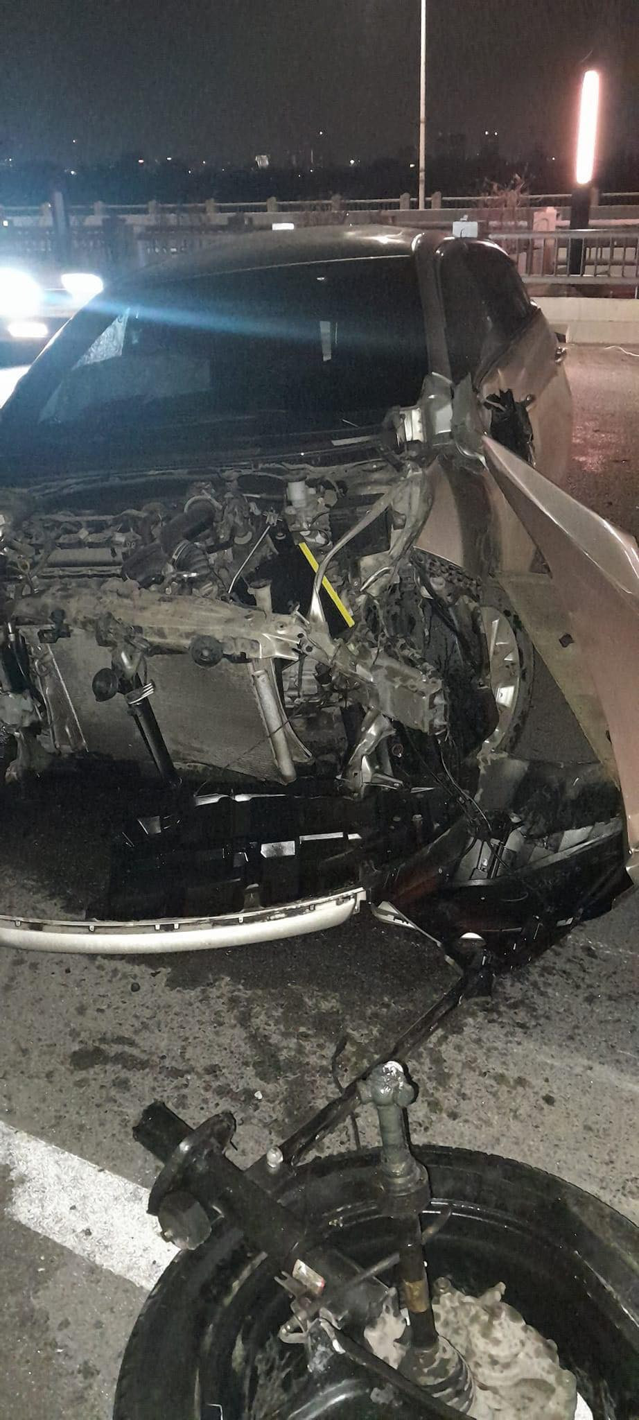 Hiện trường vụ tai nạn.