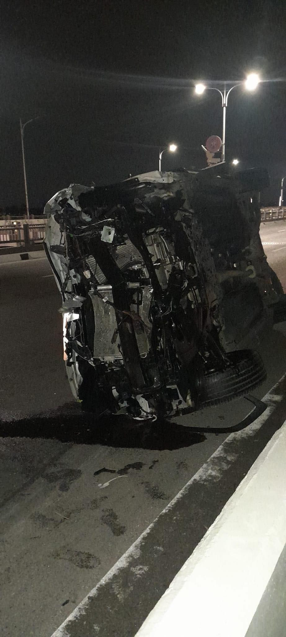 Hiện trường vụ tai nạn.