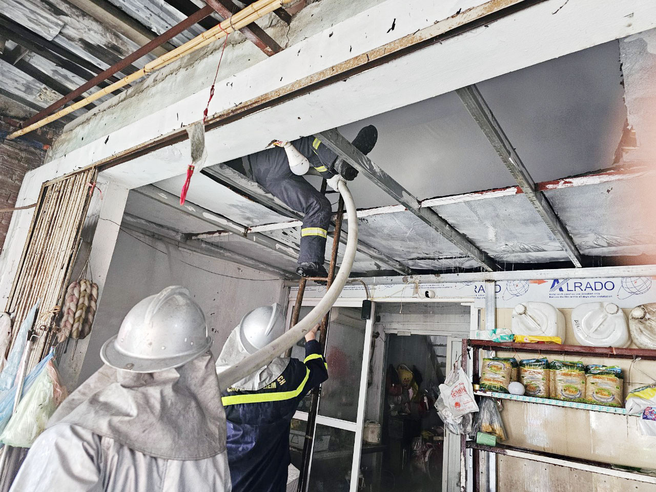 Khu vực xảy ra hỏa hoạn.