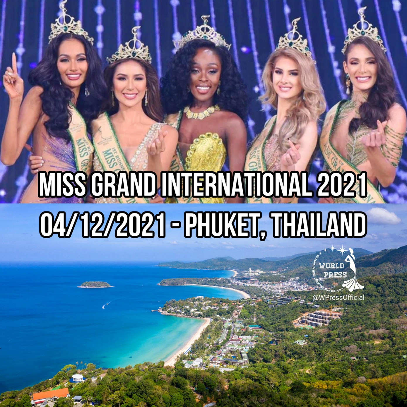 Chiều 31/8, BTC Miss Grand International công bố thời gian và địa điểm tổ chức của cuộc thi năm nay. Theo đó, Hoa hậu Hoà bình quốc tế 2021 sẽ được tổ chức tại thành phố biển xinh đẹp Phuket của Thái Lan từ ngày 4/12/2021. Như vậy, đại diện của Việt Nam là người đẹp Nguyễn Thúc Thuỳ Tiên sẽ có thêm thời gian để chuẩn bị cho cuộc thi.
