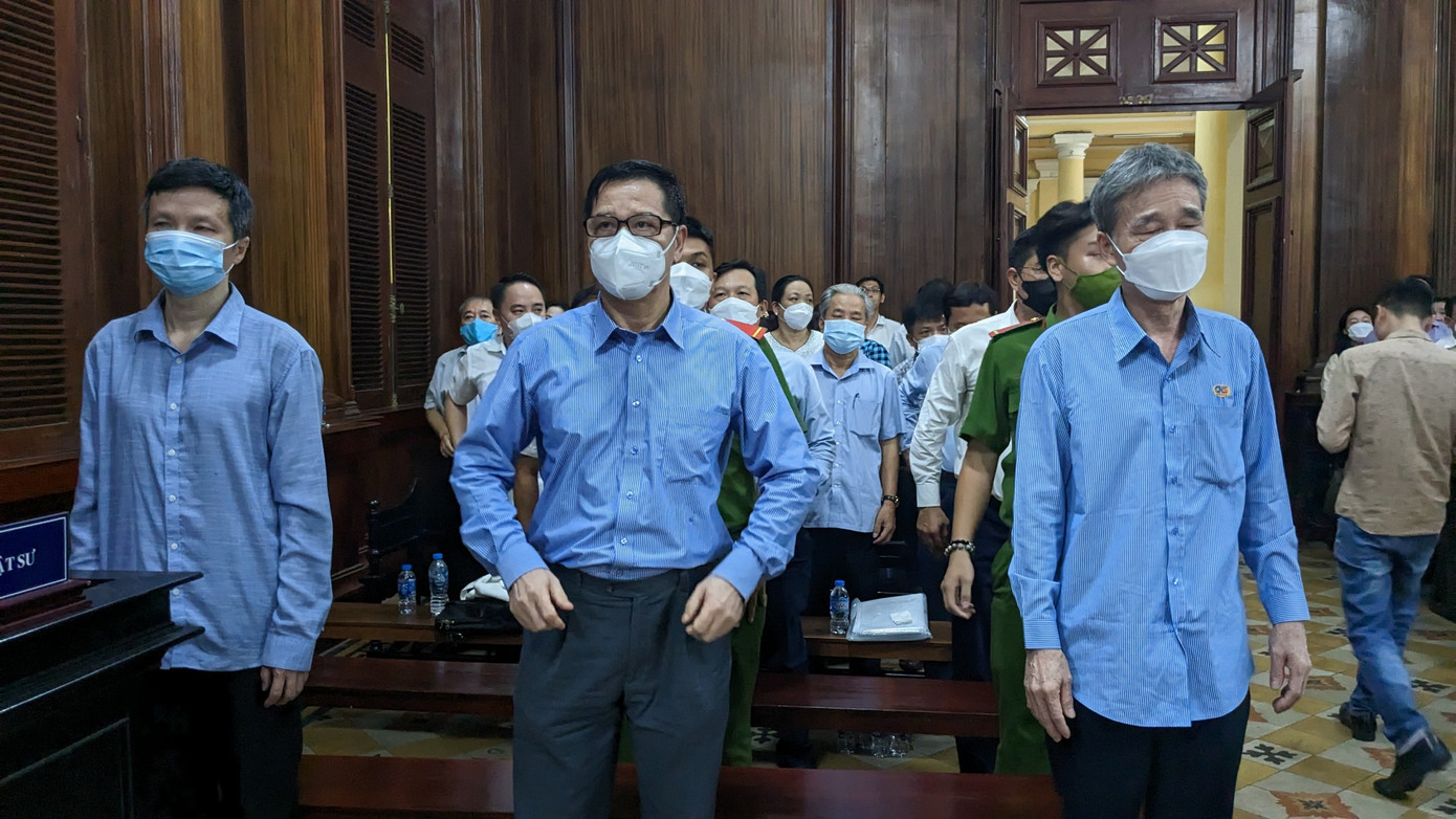 Các bị cáo tại phiên tòa Các bị cáo tại phiên tòa