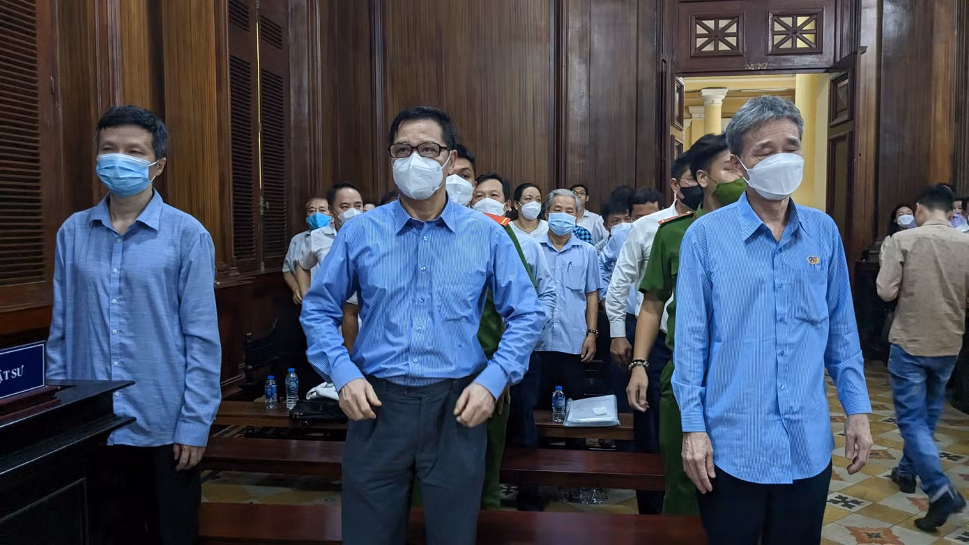 Các bị cáo tại phiên tòa Các bị cáo tại phiên tòa