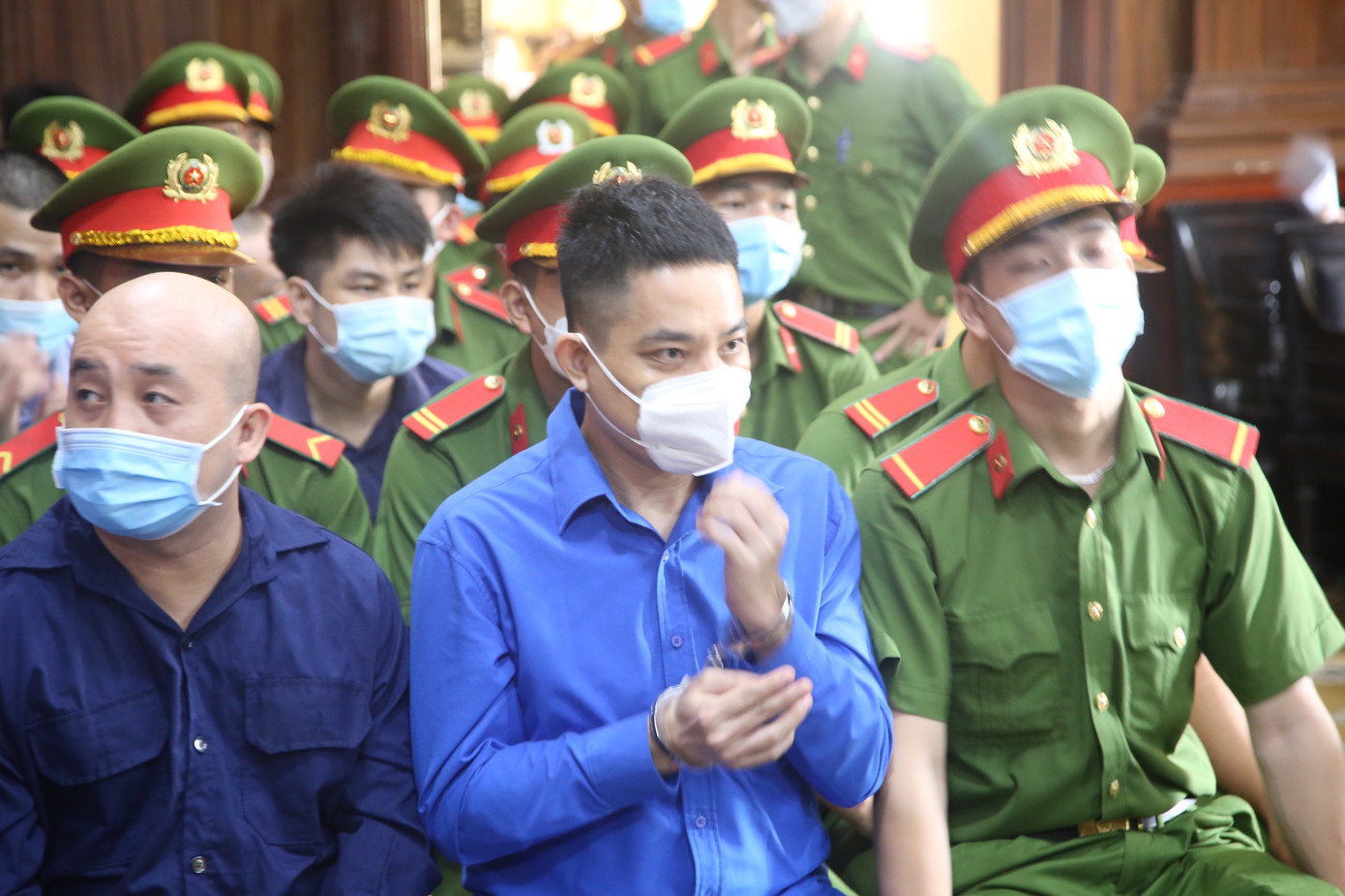 Chủ mưu vụ cướp - bị cáo Hồ Ngọc Tài tại phiên tòa.