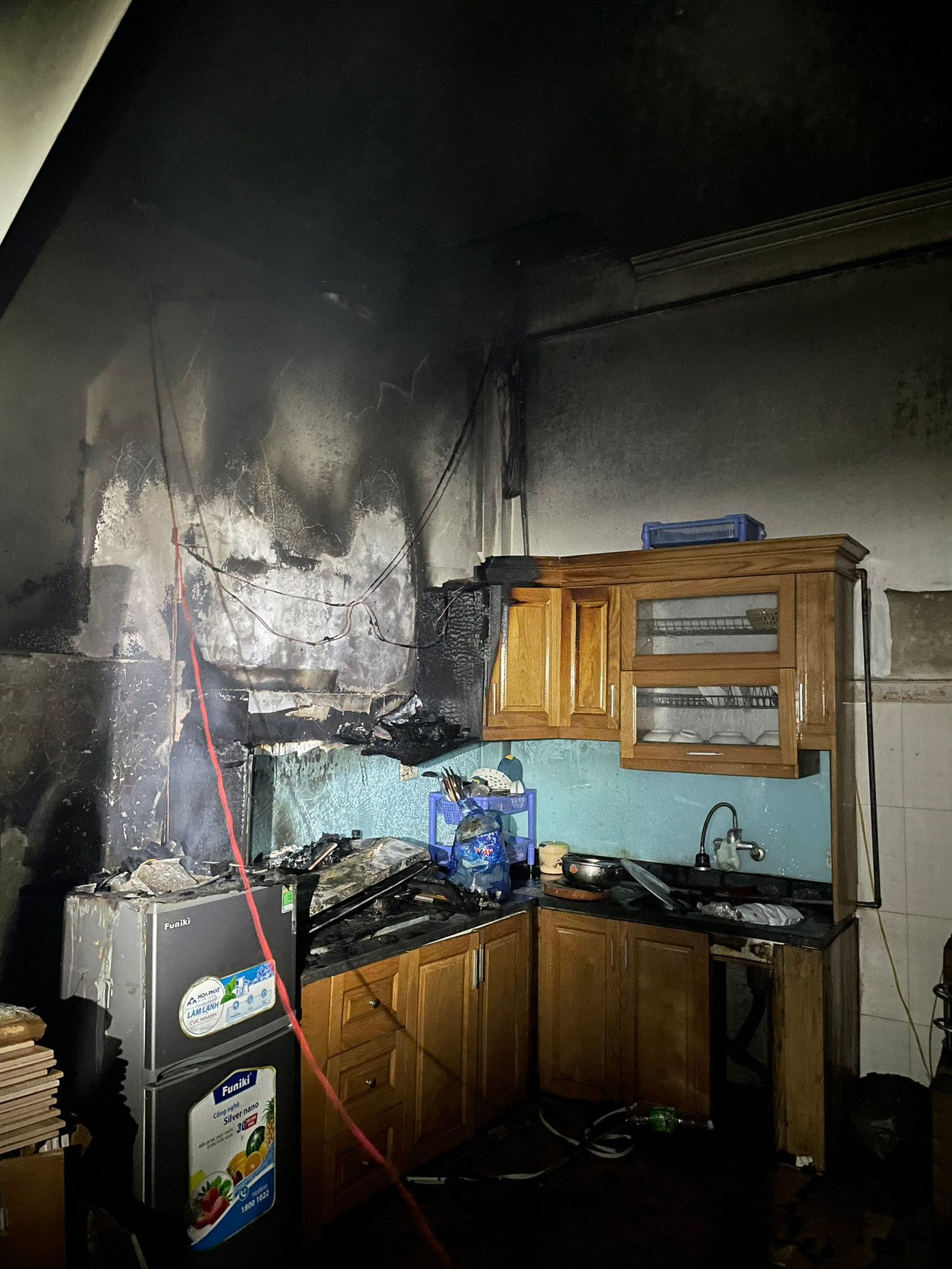 Hiện trường vụ cháy.