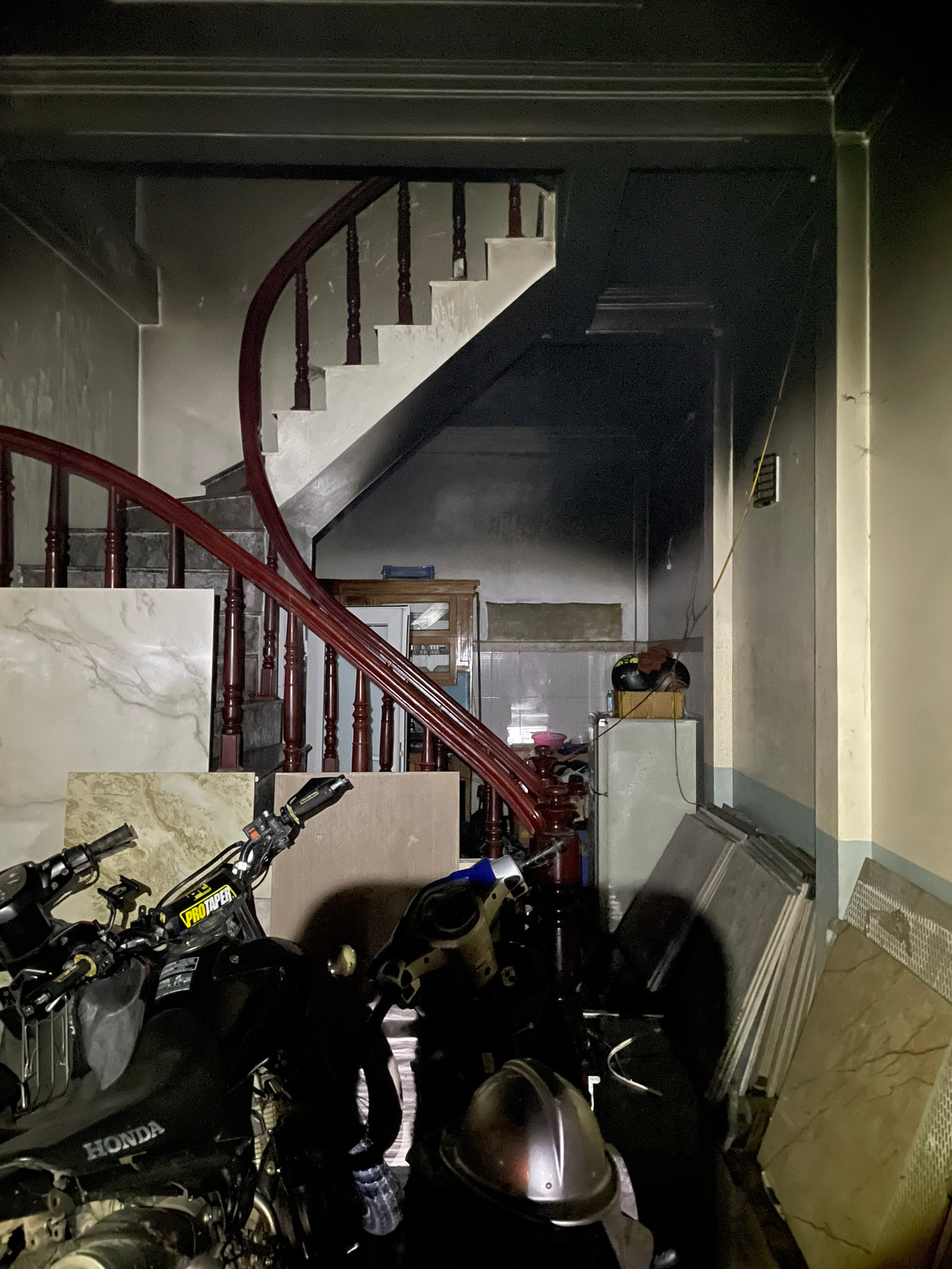 Hiện trường vụ cháy.