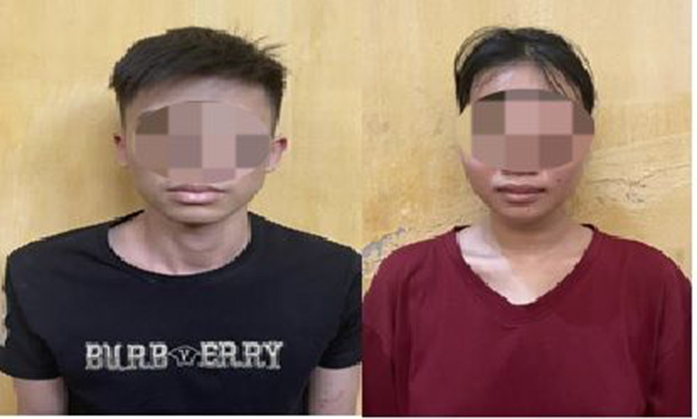 Hai đối tượng Cảnh và Hà. Ảnh: Công an cung cấp
