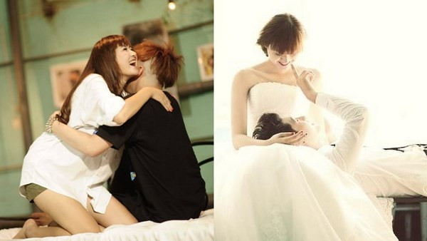 Dù đã có bạn trai nhưng Hà Lade cũng không ít lần chụp cảnh táo bạo với bạn khác giới