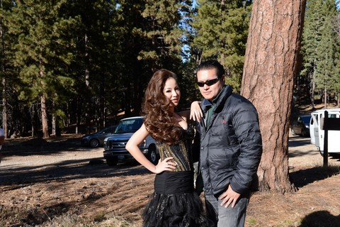 Thúy Nga và ông Minh Chánh-Trưởng BTC cuộc thi