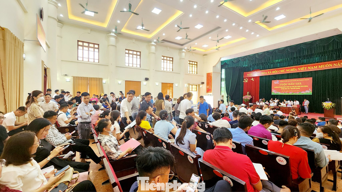 Hình ảnh một phiên đấu giá trên địa bàn thị xã Việt Yên. (Ảnh minh họa)