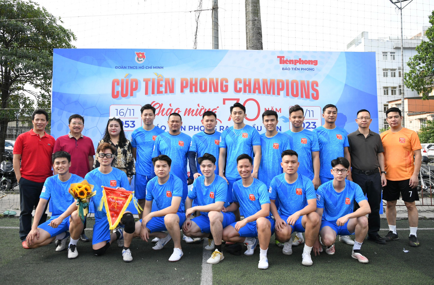 Giải bóng đá chào mừng tranh cúp Tiền Phong Champions là một trong những hoạt động góp phần lan tỏa truyền thống, lịch sử của báo Tiền Phong.
