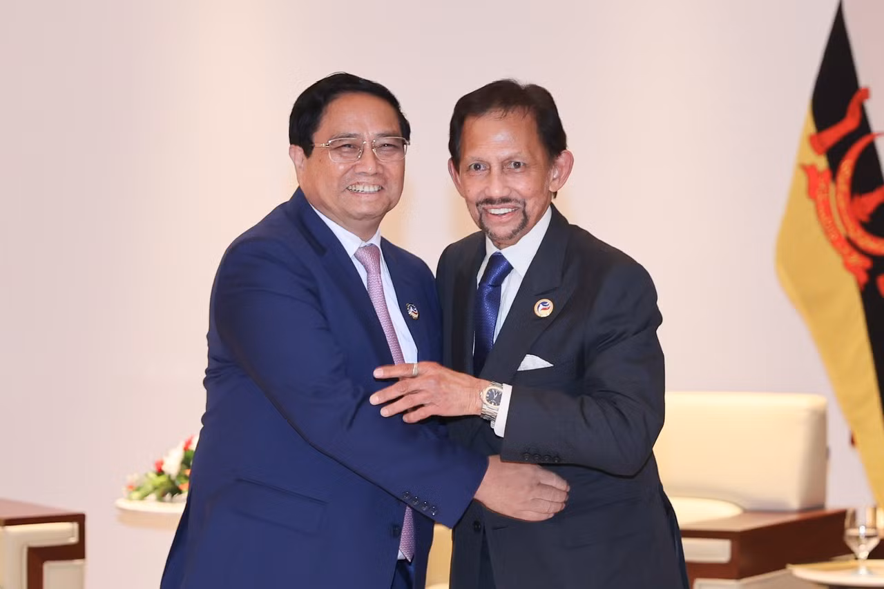 Thủ tướng Phạm Minh Chính hội kiến Quốc vương Brunei Darussalam Haji Hassanal Bolkiah.