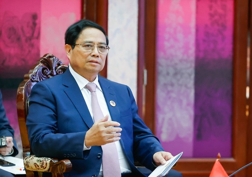 Thủ tướng Phạm Minh Chính phát biểu tại phiên họp hẹp. (Ảnh: Nhật Bắc)