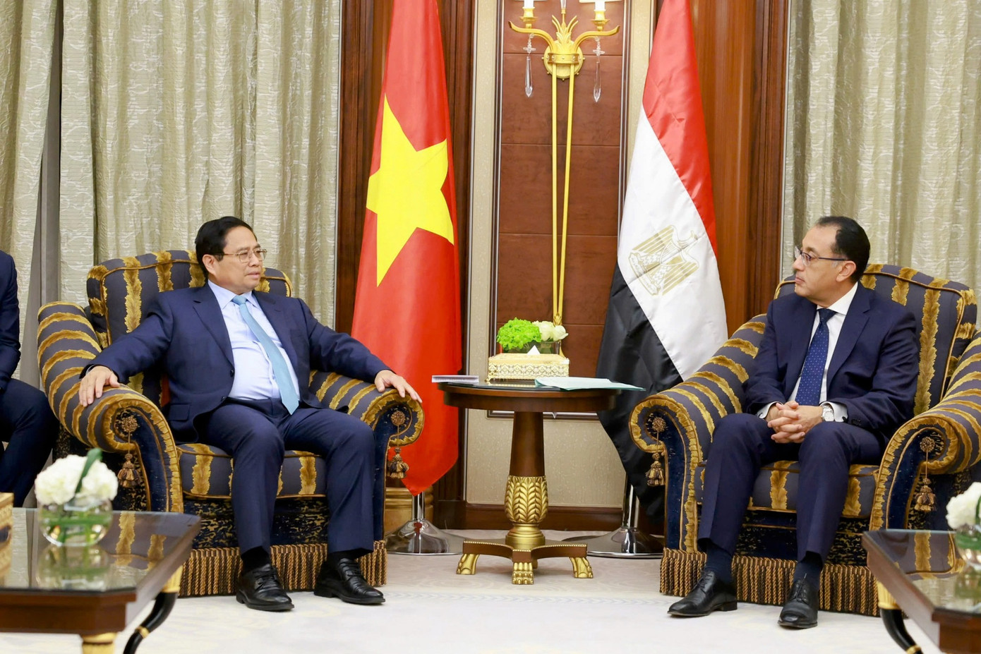 Thủ tướng Phạm Minh Chính và Thủ tướng Ai Cập Mostafa Madbouly.