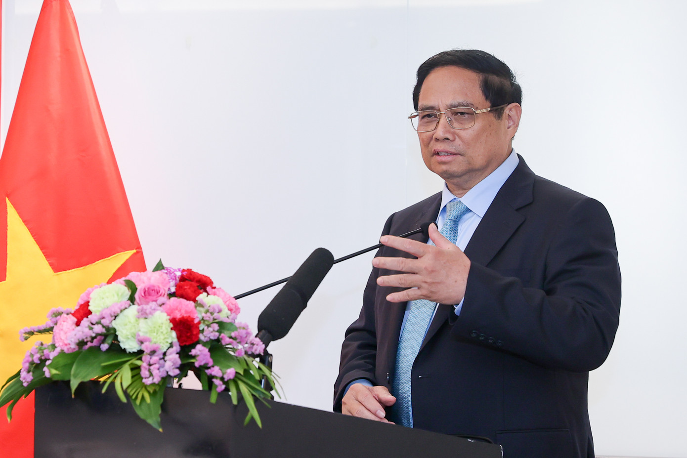 Thủ tướng Phạm Minh Chính phát biểu tại cuộc gặp.