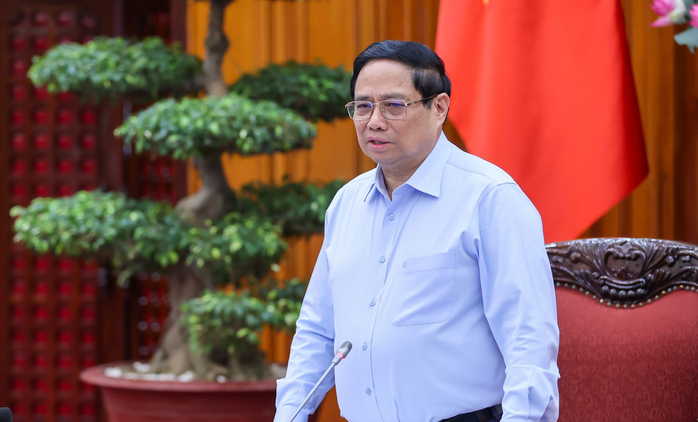 Thủ tướng Phạm Minh Chính phát biểu tại cuộc họp. (Ảnh: Nhật Bắc) Thủ tướng Phạm Minh Chính phát biểu tại cuộc họp. (Ảnh: Nhật Bắc)