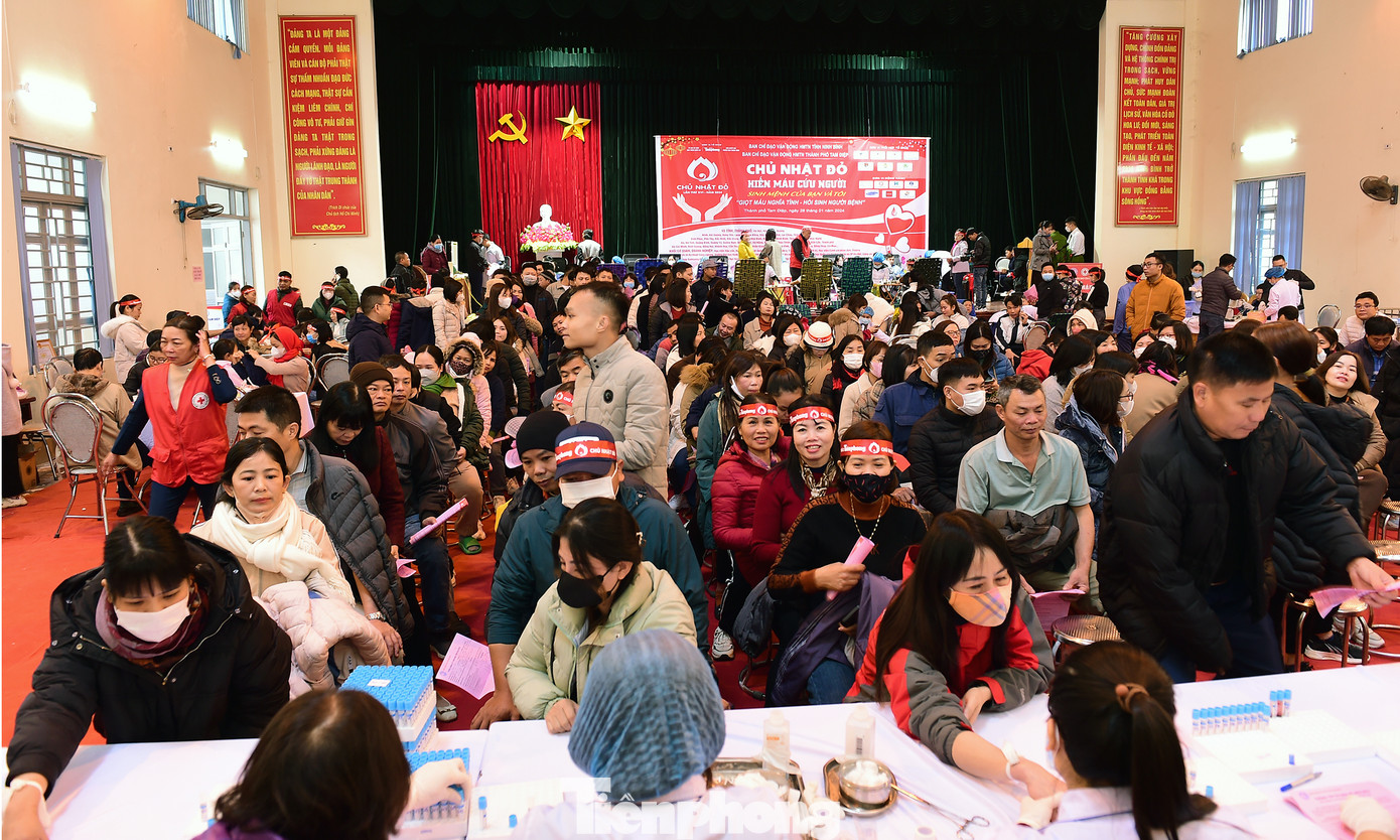 Đông đảo người dân ở TP Tam Điệp tham gia chương trình hiến máu Chủ Nhật Đỏ 2024. Ảnh: Xuân Tùng Đông đảo người dân ở TP Tam Điệp tham gia chương trình hiến máu Chủ Nhật Đỏ 2024. Ảnh: Xuân Tùng