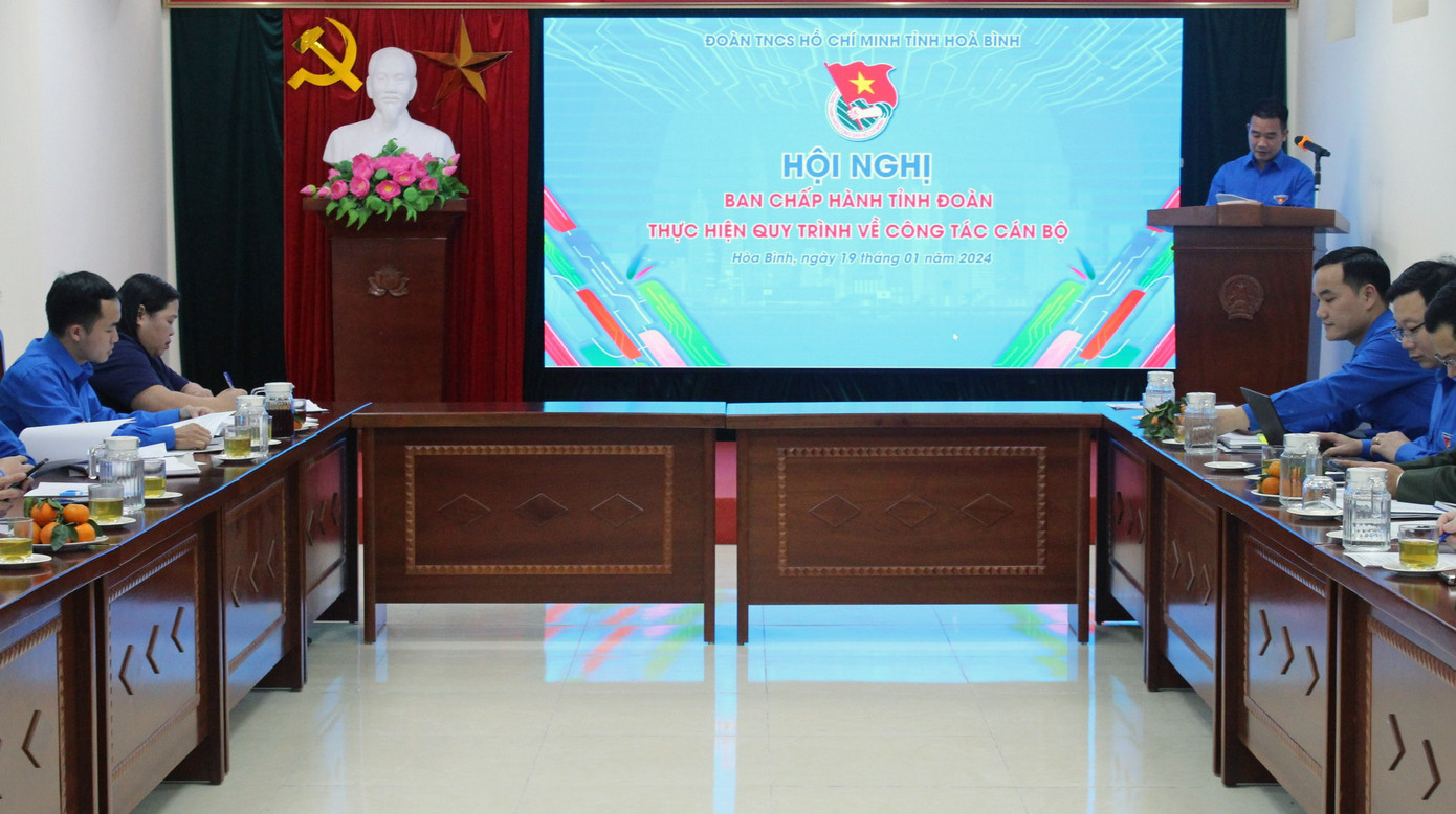 Quang cảnh Hội nghị Ban Chấp hành Tỉnh Đoàn Hòa Bình khóa XVII, nhiệm kỳ 2022 – 2027. Ảnh: TĐHB Quang cảnh Hội nghị Ban Chấp hành Tỉnh Đoàn Hòa Bình khóa XVII, nhiệm kỳ 2022 – 2027. Ảnh: TĐHB