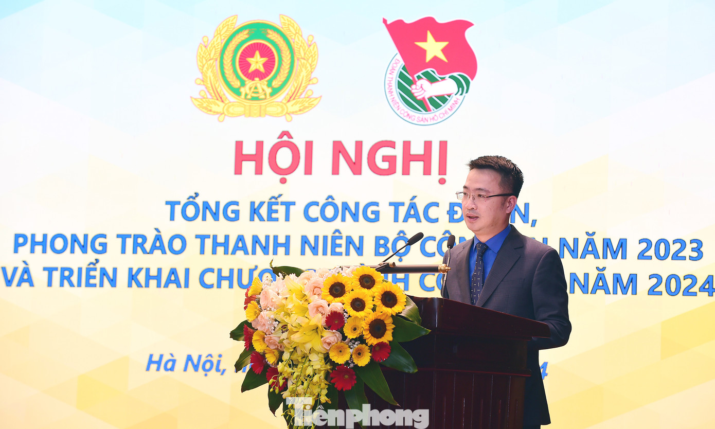 Bí thư T.Ư Đoàn Nguyễn Tường Lâm phát biểu tại hội nghị. Ảnh: Xuân Tùng