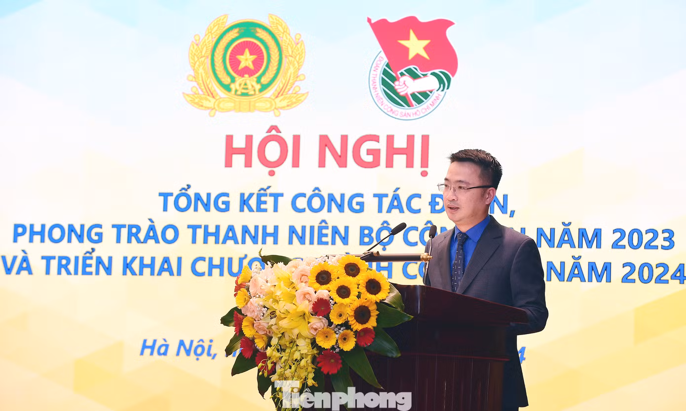 Bí thư T.Ư Đoàn Nguyễn Tường Lâm phát biểu tại hội nghị. Ảnh: Xuân Tùng