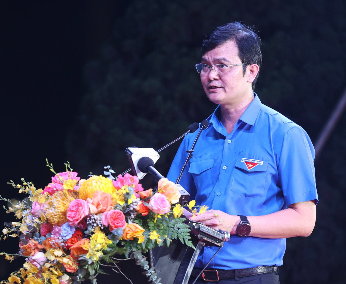 Anh Bùi Quang Huy phát biểu tại chương trình. Ảnh: Như Ý Anh Bùi Quang Huy phát biểu tại chương trình. Ảnh: Như Ý