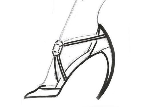 Mẫu sandal với quai đeo bằng da, gót cong và đính đá quý lộng lẫy của Walter Steiger