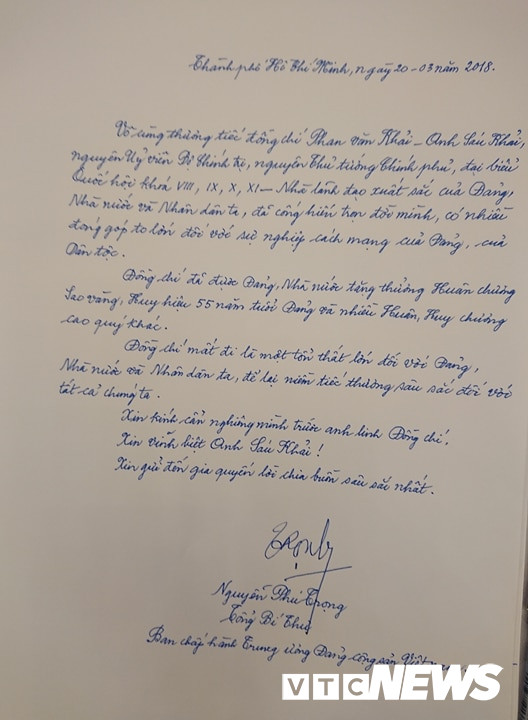 Lễ viếng nguyên Thủ tướng Phan Văn Khải ảnh 4