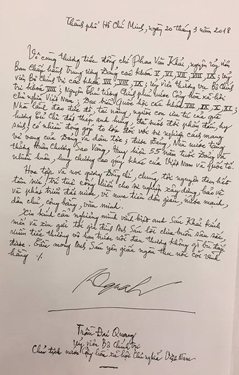 Lễ viếng nguyên Thủ tướng Phan Văn Khải ảnh 6