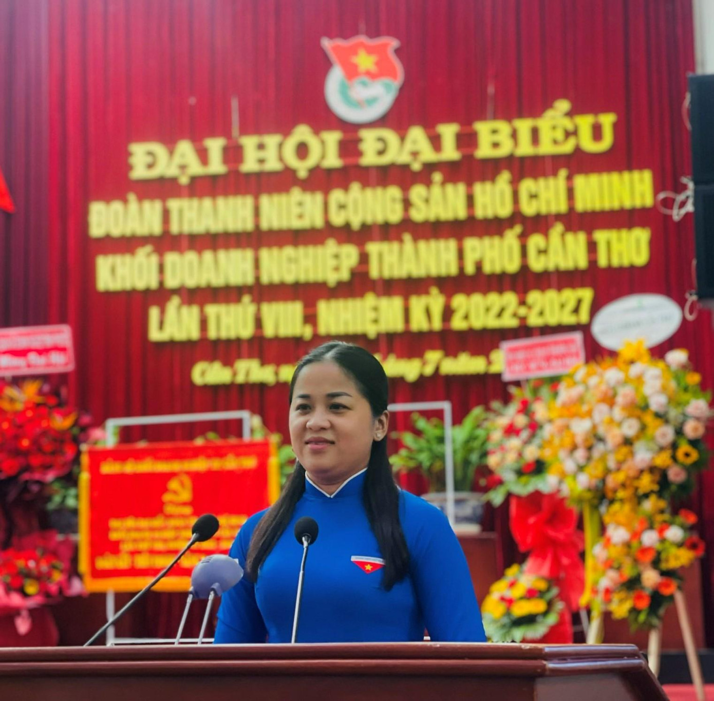 Chị Lư Thị Ngọc Anh, Bí thư Thành Đoàn Cần Thơ phát biểu chỉ đạo Đại hội Đại biểu Đoàn TNCS Hồ Chí Minh Khối Doanh nghiệp thành phố Cần Thơ lần thứ VIII, nhiệm kỳ 2022-2027 Chị Lư Thị Ngọc Anh, Bí thư Thành Đoàn Cần Thơ phát biểu chỉ đạo Đại hội Đại biểu Đoàn TNCS Hồ Chí Minh Khối Doanh nghiệp thành phố Cần Thơ lần thứ VIII, nhiệm kỳ 2022-2027