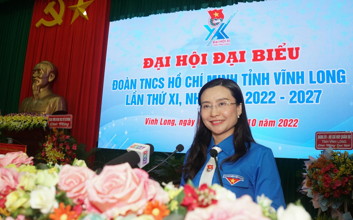 Chị Nguyễn Phạm Duy Trang, Bí thư Trung ương Đoàn, Chủ tịch Hội đồng Đội Trung ương phát biểu. Ảnh: Hòa Hội Chị Nguyễn Phạm Duy Trang, Bí thư Trung ương Đoàn, Chủ tịch Hội đồng Đội Trung ương phát biểu. Ảnh: Hòa Hội