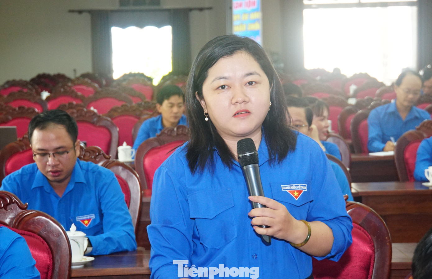 Chị Lâm Như Quỳnh - Bí thư Tỉnh Đoàn Bến Tre phát biểu. Ảnh: Hòa Hội