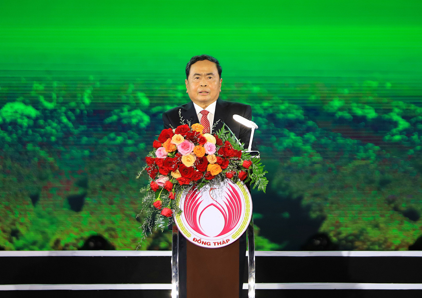 Phó Chủ tịch Thường trực Quốc hội Trần Thanh Mẫn phát biểu tại buổi lễ.