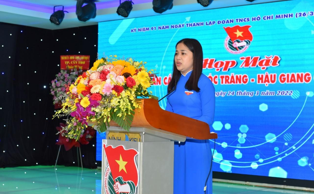 Chị Lư Thị Ngọc Anh, Bí thư Thành đoàn Cần Thơ phát biểu