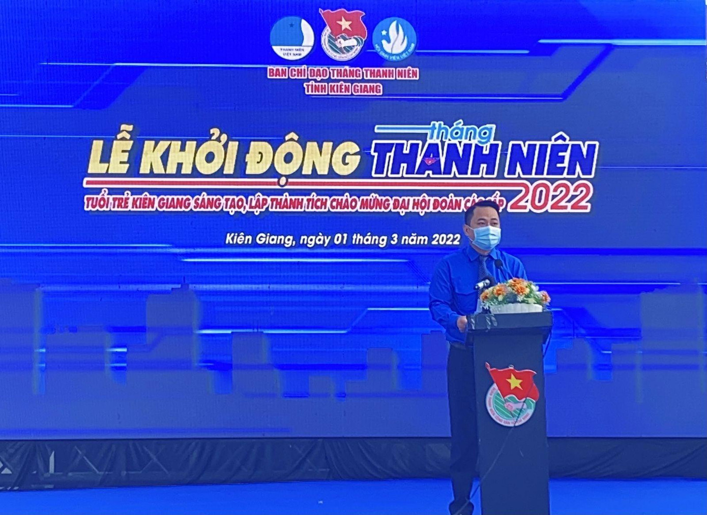 Anh Phan Đình Nhân, Bí thư Tỉnh đoàn Kiên Giang phát biểu