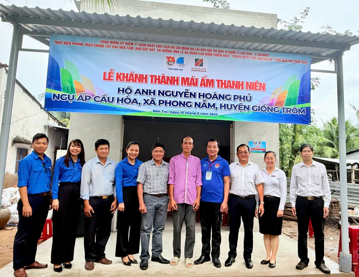 Tỉnh đoàn Bến Tre bàn giao Mái ấm thanh niên giúp ĐVTN khó khăn về nhà ở.