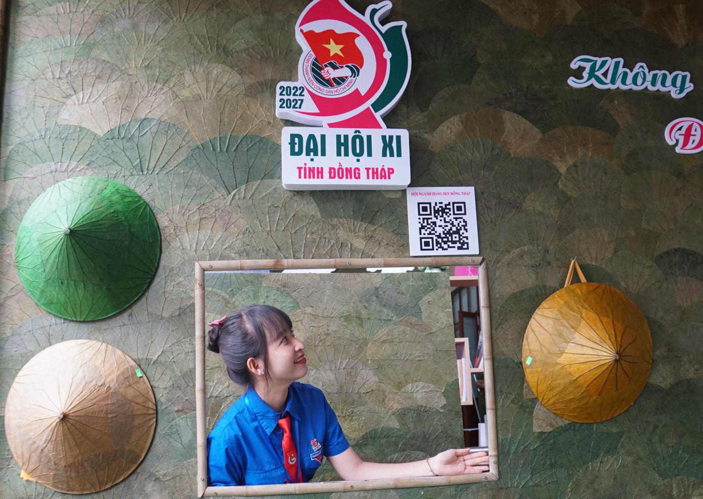 Bạn Phạm Thị Phước Vân, đại biểu trẻ nhất huyện Châu Thành tham dự đại hội. Ảnh: Hòa Hội Bạn Phạm Thị Phước Vân, đại biểu trẻ nhất huyện Châu Thành tham dự đại hội. Ảnh: Hòa Hội