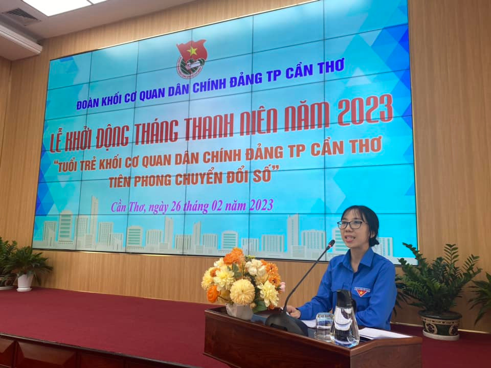 Chị Phan Anh Trang - Bí thư Đoàn Khối cơ quan Dân Chính Đảng thành phố Cần Thơ