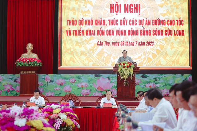 Thủ tướng Phạm Minh Chính phát biểu tại buổi làm việc với các địa phương vùng ĐBSCL. Ảnh: VGP Thủ tướng Phạm Minh Chính phát biểu tại buổi làm việc với các địa phương vùng ĐBSCL. Ảnh: VGP