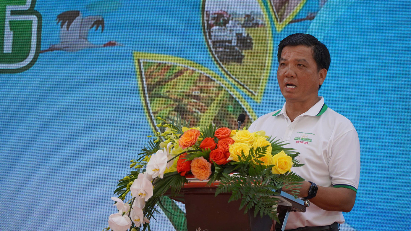 Ông Lê Chí Thiện - Giám đốc Sở Nông nghiệp và Môi trường Đồng Tháp phát biểu.