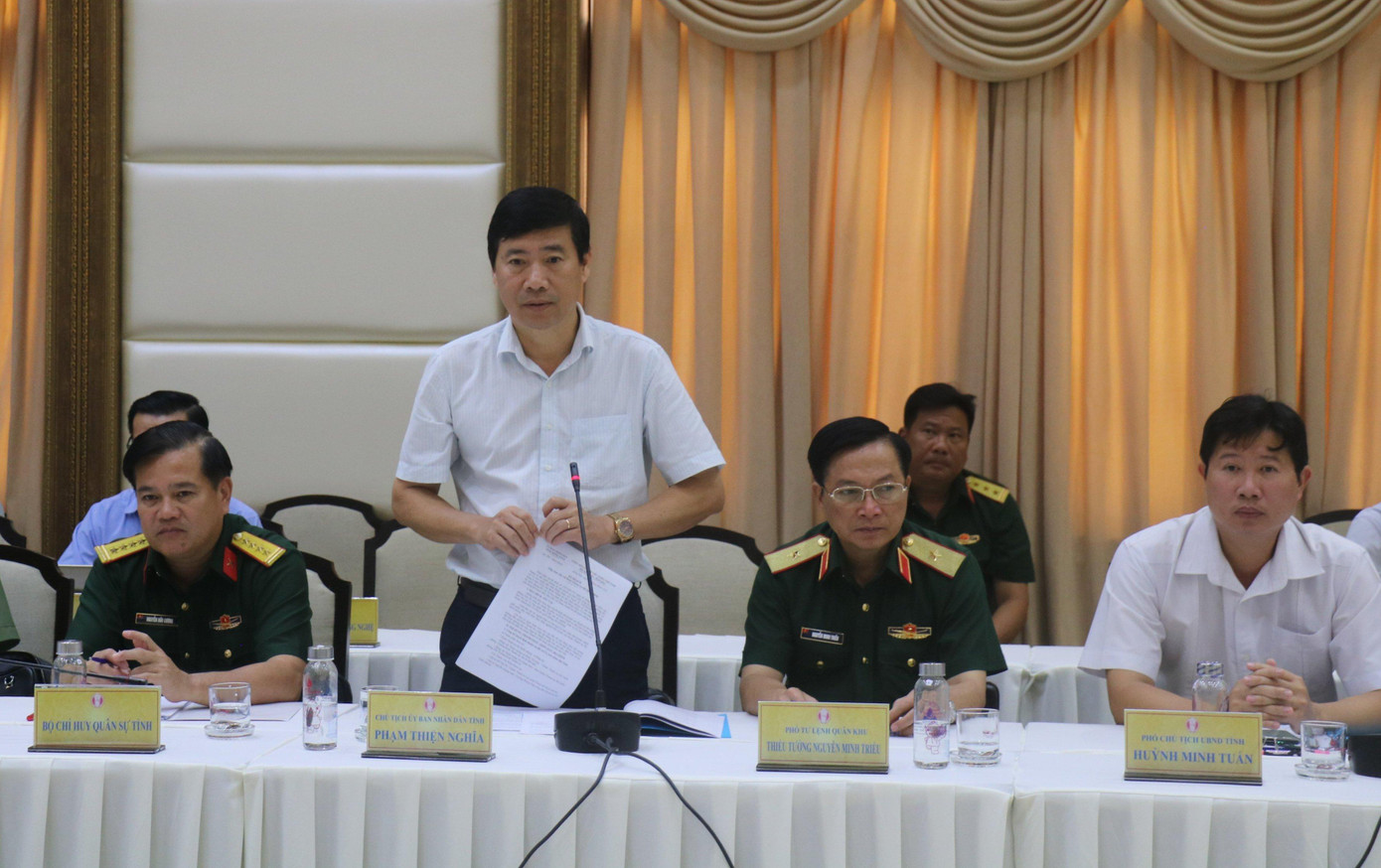 Ông Phạm Thiện Nghĩa, Chủ tịch UBND tỉnh Đồng Tháp phát biểu Ông Phạm Thiện Nghĩa, Chủ tịch UBND tỉnh Đồng Tháp phát biểu